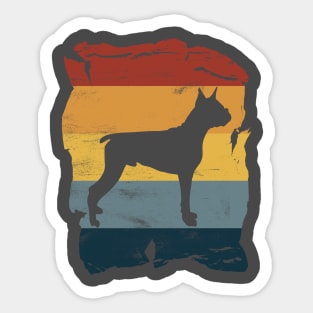 Boxer Dog Distressed Vintage Retro Silhouette Sticker